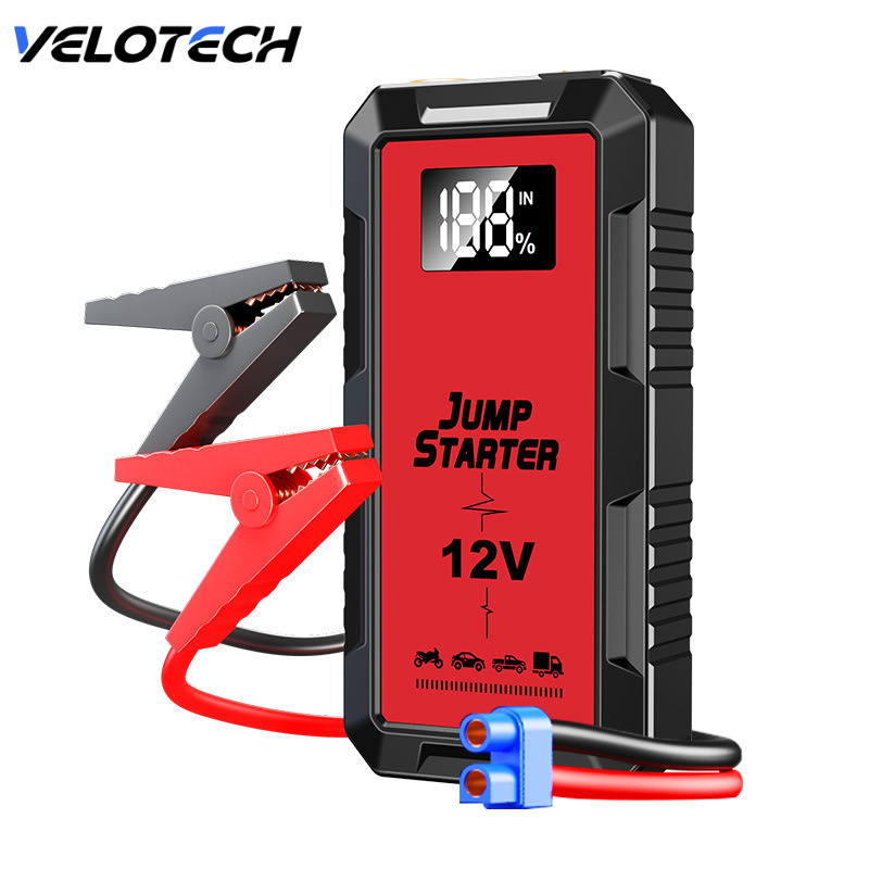 Power Tools Display - เครื่องจั๊มพ์สตาร์ทรถยนต์แบบพกพา 12V 6000A ความจุสูง พร้อมจอแสดงผลดิจิตอล ได้รับมาตรฐาน