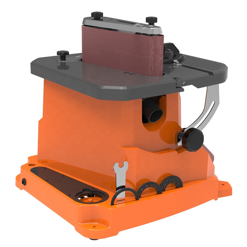 Belt Sander Portable - เครื่องขัดกระดาษทรายแบบแกนหมุนแนวตั้งแบบพกพา ยอดนิยม ขายดี สำหรับงานไม้ ขัดพื้นผิวตรงและโค้งได้ ใช้งานได้หลากหลาย