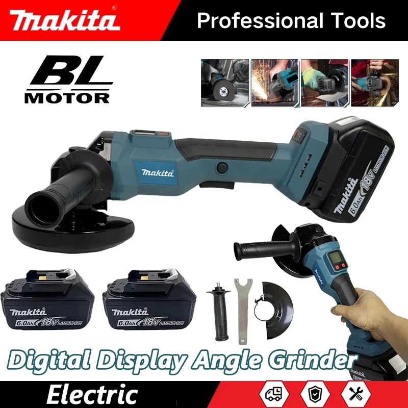 Power Tools Display - เครื่องเจียรมุมไร้สาย Makita ขนาด 125 มม. พร้อมหน้าจอดิจิตอล