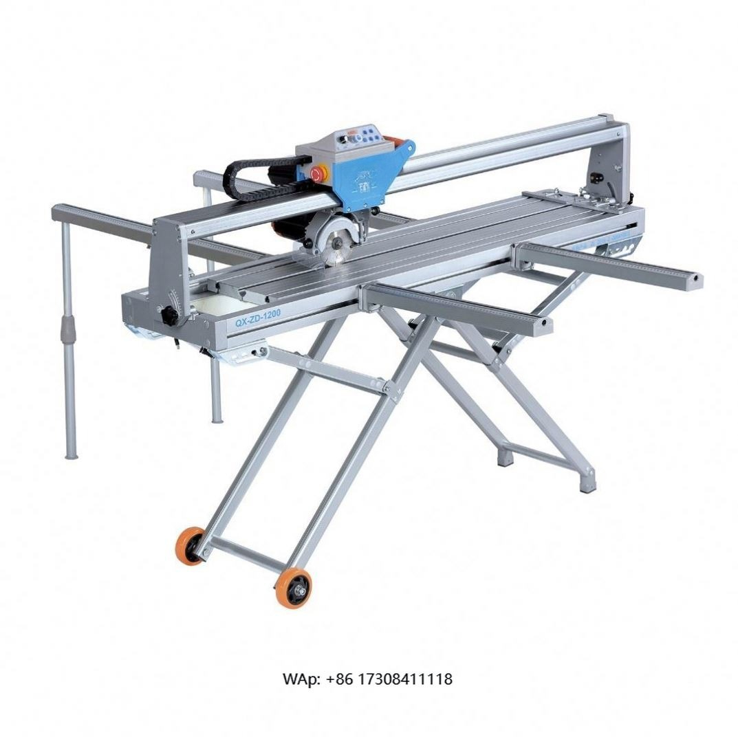 Tile Cutter Electric - เครื่องตัดกระเบื้องหินอ่อนและหินอัตโนมัติแบบตั้งโต๊ะพกพา รุ่น QX-ZD-1200 ความหนาในการตัดสูงสุด 30 มม.