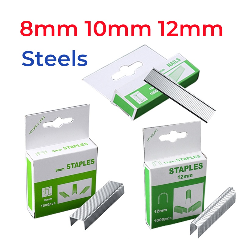 Staple Gun Electric - ลวดเย็บกระดาษ8มม. 10มม. 12มม. สำหรับปืนที่เย็บกระดาษไฟฟ้าแบบแมนนวลอุปกรณ์เครื่องมืองานไม้