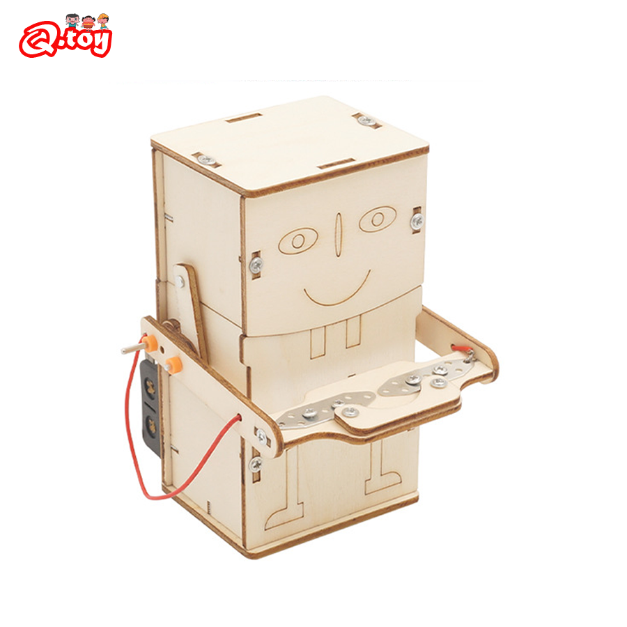 Power Tools Kids - ไม้ไฟฟ้าขับเคลื่อนกินเหรียญหุ่นยนต์ DIY รุ่น & อาคารวิทยาศาสตร์การศึกษาของเล่นเครื่องมือทดลองสําหรับเด็กเรียนรู้