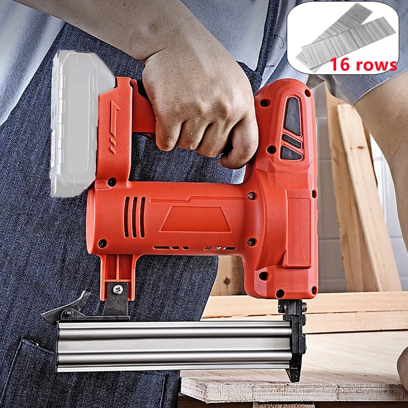 Staple Gun Electric - ไฟฟ้าไร้สายปืนเล็บ F30ตรงปืนเล็บไฟฟ้าเล็บ Staple ปืนเล็บสำหรับเฟอร์นิเจอร์ไม้เบาะชาร์จ