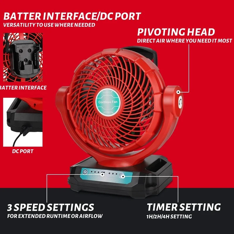 พัดลมไร้สายสําหรับ Milwaukee 1 - Power Tools In Construction บทวิจารณ์และราคา