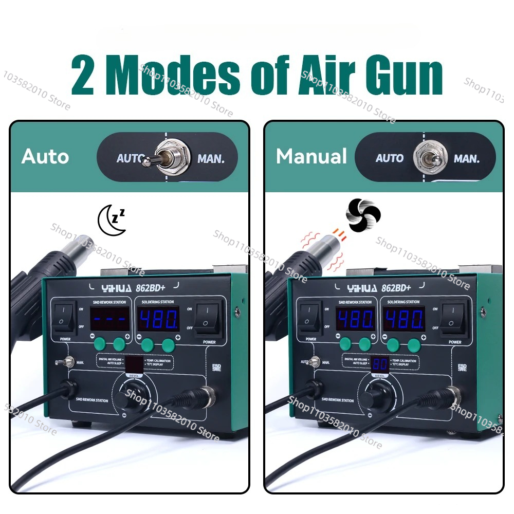 สถานีบัดกรีลมร้อน YIHUA 862BD+ - Power Tools Used In Welding บทวิจารณ์และราคา