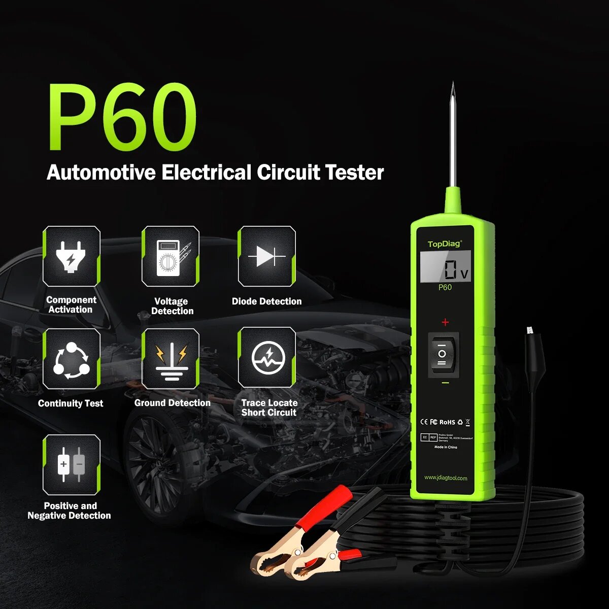 เครื่องทดสอบวงจรไฟฟ้ารถยนต์ Jd - Power Tools Automotive บทวิจารณ์และราคา
