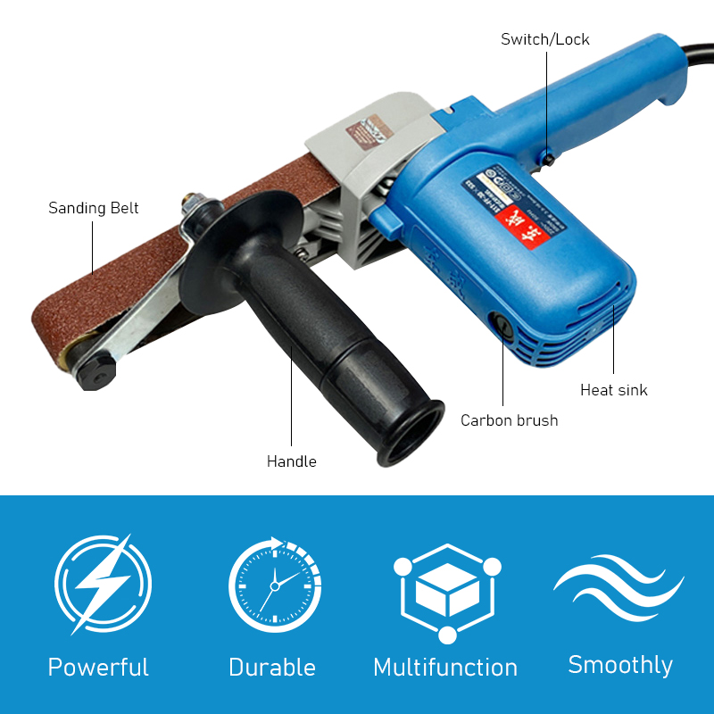เครื่องขัดกระดาษทรายแบบสายพานไ - Belt Sander Portable บทวิจารณ์และราคา