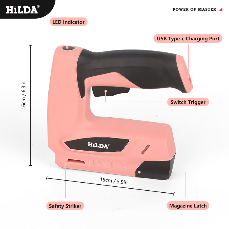 ปืนยิงตะปูไฟฟ้าไร้สาย HILDA ปื - Staple Gun Electric บทวิจารณ์และราคา