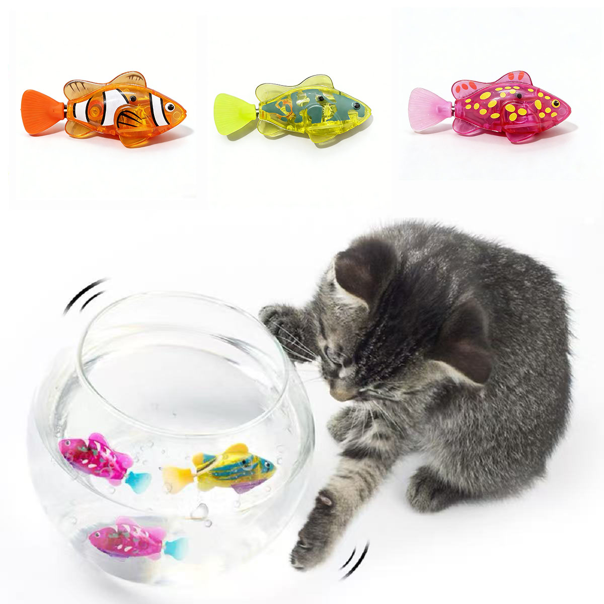 ของเล่นแมว LED รูปปลาหุ่นยนต์ว - Power Tools Cat บทวิจารณ์และราคา